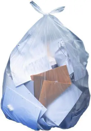 Low-Density Can Liners, 56 gal, 1.1 mil, 43 x 47, Clear, 100/Carton HERH8647SC
