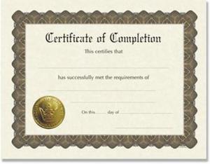 Masterpiece Studios 930400 Completion Stock Certificate- 6