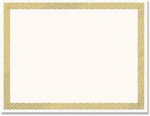 Masterpiece Studios 936060 Braided Foil Border Certicicate- Pack of 12