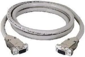 DB9 Extension Cable with EMI/RFI Hoods Beige Female/Female 5-ft. 1.5-m