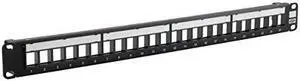 HUBBELL HPJ24 UDX-Series Shielded Patch Panel  24 Port  1 Rack Units  1.75in. H