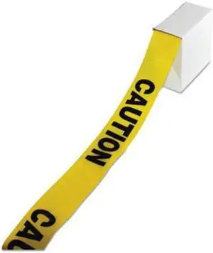 IMPACT IMP 7328 Site Safety Barrier Tape, "Caution" Text, 3" x 1000ft, Yellow/Black