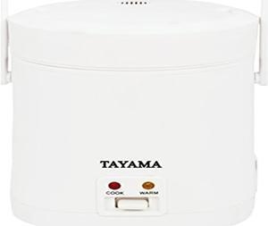 Tayama TMRC-03 1.5 Cup Portable Mini Rice Cooker, White