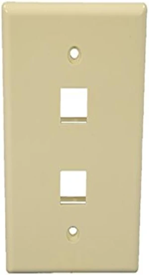 Cooper 5520A-MSP Almond Mid-Size Flush 110 Style Two Port Thermoplastic Wallplate Cooper 5520A-MSP Almond Mid-Size Flush 110 Style Two Port Thermoplastic Wallplate