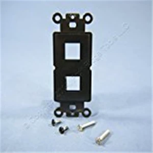 Cooper Wiring Devices 5522-5EBK Decora-Style Mounting Strap with 2 Ports - Black Cooper Wiring Devices 5522-5EBK Decora-Style Mounting Strap with 2 Ports - Black