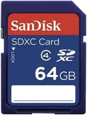 SanDisk SDXC Memory Card, 64GB, SDSDB-064G-A46, Class 4, Retail Pkg [Non - Retail Packaged]