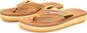 Islander Unisex All-Weather Comfortable and Stylish Flip-Flop Sandals - Brown - M6/W8