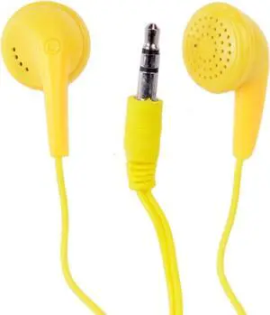 Vibe Color Tunes Vs-120-Ylw In-Ear Stereo Headphones (Yellow) - Retail Hanging P