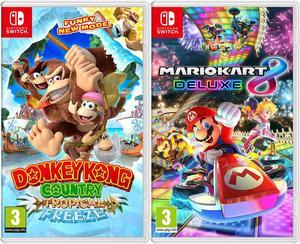 Mario Kart 8 Deluxe and Donkey Kong Video Games for Nintendo Switch