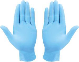 100 Pcs Nitrile Exam Powder-Free Blue Disposable Gloves 4-Mil, Large
