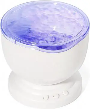 Ocean Wave Night Light Projector, Night Light Lamp with Speaker, Relaxing Light