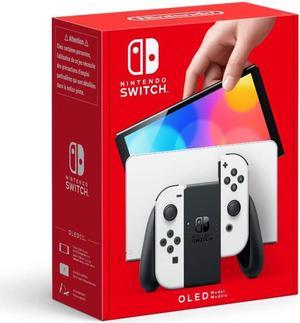 Nintendo Switch OLED Handheld Console 64GB  White Joy Con Controllers