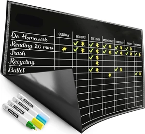 Altatac Magnetic Daily Reward Chore Chart Dry Erase Board 17x12 for Kids & Adults with Markers and Large Eraser, Refrigerator or Wall Hanging Planner, Office Supplies, 1 Pack Altatac Magnetic Daily Reward Chore Chart Dry Erase Board 17x12 for Kids & Adults with Markers and Large Eraser, Refrigerator or Wall Hanging Planner, Office Supplies, 1 Pack