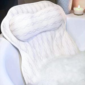 Luxury Ergonomic Bath Spa Tub Relax Pillow Cushion Headrest Neck Back Support