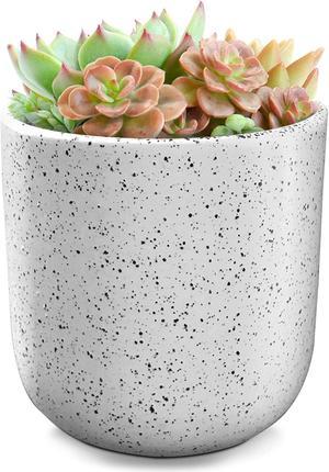 Flower Plant Pots Planter Ceramic For Succulents Plants, White, 4.75"H x 4.75"W