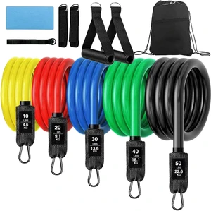 Resistance Bands for Men & Women Yoga Exercise Work Out w/Handles & Door Anchor Resistance Bands for Men & Women Yoga Exercise Work Out w/Handles & Door Anchor
