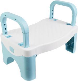 Kids Kitchen Bathroom Adjustable Non-Slip Plastic Folding 6" Step Stool w/Handle