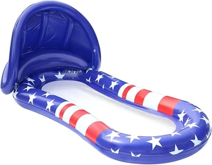Inflatable Pool Floats Adults Luxury Lounge Raft Water Hammock w/Canopy Headrest Inflatable Pool Floats Adults Luxury Lounge Raft Water Hammock w/Canopy Headrest