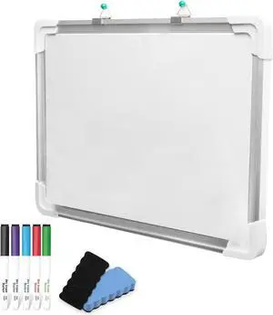 Dry Erase Board for Wall, 15"x12" Hanging Whiteboard with Double-Sided Lap Board