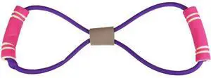 Rubber Exercise Pull Rope Resistance Bands Elastic Yoga Fitness Equipment, Purple/Pink