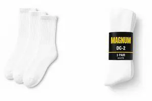 Magnum DC-2 Sock (3-Pack) White Medium
