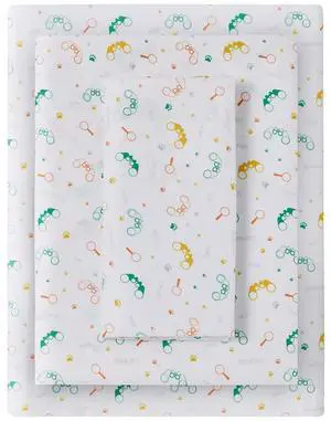 3 PCS JLA Urban Dreams Kids Safari White Twin Sheet Set with Storage Pocket 3 PCS JLA Urban Dreams Kids Safari White Twin Sheet Set with Storage Pocket