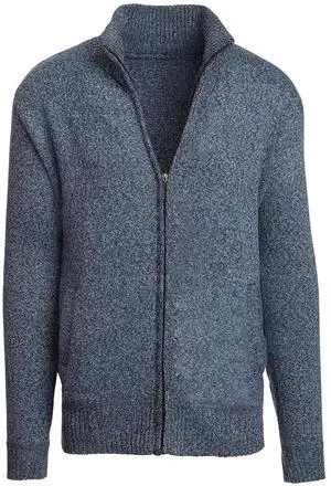Alta Men's Casual Long Sleeve Full-Zip Mock Neck Sweater - Blue Jacket - XXL Alta Men's Casual Long Sleeve Full-Zip Mock Neck Sweater - Blue Jacket - XXL