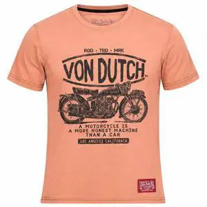 Von Dutch Men's Short Sleeve More Honest Machine, Ginger, 3XL Von Dutch Men's Short Sleeve More Honest Machine, Ginger, 3XL