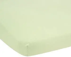 Carters Easy Fit Jersey Portable Crib Mattress Fitted 100% Cotton Sheet - Sage Carters Easy Fit Jersey Portable Crib Mattress Fitted 100% Cotton Sheet - Sage