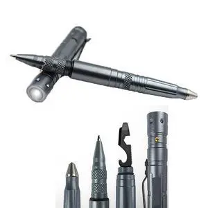 7 in 1 Tactical Pen Multi Tool - Flashlight Glass Breaker Screwdriver - Black 7 in 1 Tactical Pen Multi Tool - Flashlight Glass Breaker Screwdriver - Black
