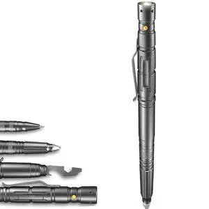7 in 1 Tactical Pen Multi Tool - Flashlight Glass Breaker Screwdriver Steel Gray 7 in 1 Tactical Pen Multi Tool - Flashlight Glass Breaker Screwdriver Steel Gray