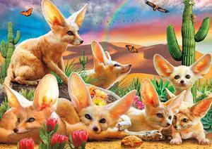 Fantastic Fennec Foxes - 500 Piece Jigsaw Puzzle - Buffalo Games Fantastic Fennec Foxes - 500 Piece Jigsaw Puzzle - Buffalo Games