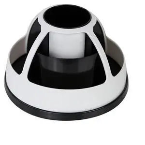 Rotating Desk Organizer Caddy, Plastic Storage Holder, White and Black Rotating Desk Organizer Caddy, Plastic Storage Holder, White and Black