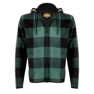Men's Sherpa Lined Flannel Hooded Jacket Full Zip Plaid Warm Winter Coat Men's Sherpa Lined Flannel Hooded Jacket Full Zip Plaid Warm Winter Coat