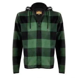Men's Sherpa Lined Flannel Hooded Jacket Full Zip Plaid Warm Winter Coat Men's Sherpa Lined Flannel Hooded Jacket Full Zip Plaid Warm Winter Coat