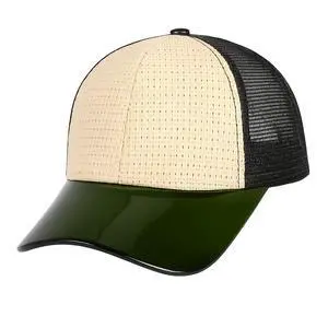 Straw Mesh Trucker Hat Adjustable Summer Baseball Cap for Men Lightweight Green Straw Mesh Trucker Hat Adjustable Summer Baseball Cap for Men Lightweight Green