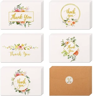 40 Pack Thank You Cards with Envelopes Bulk Set Stickers 4x6 Blank Minimalist 40 Pack Thank You Cards with Envelopes Bulk Set Stickers 4x6 Blank Minimalist