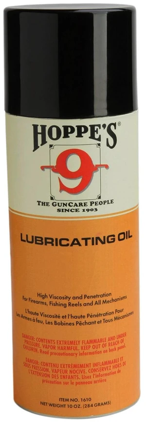 Hoppe's No.9 1610 Firearm / Fishing Reel Lubricating Oil in 10oz. Aerosol Spray Hoppe's No.9 1610 Firearm / Fishing Reel Lubricating Oil in 10oz. Aerosol Spray
