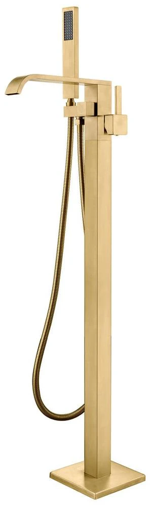 Eisen Home Sevenfalls Floor Mount Freestanding Bathtub Faucet Brushed Gold New Eisen Home Sevenfalls Floor Mount Freestanding Bathtub Faucet Brushed Gold New