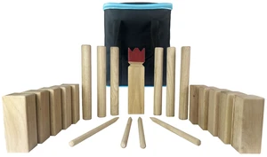 Kubb Game Premium Set Outdoor Backyard Tossing Game Wooden Set with Carrying Bag Kubb Game Premium Set Outdoor Backyard Tossing Game Wooden Set with Carrying Bag