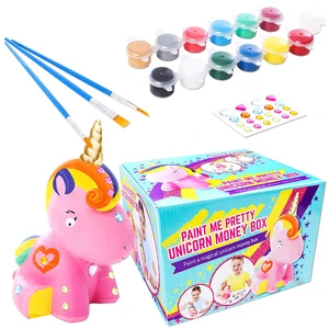 Paint Your Own Unicorn Piggy Bank Kit Ceramic DIY Art Gift for Girls Ages 3-10 Paint Your Own Unicorn Piggy Bank Kit Ceramic DIY Art Gift for Girls Ages 3-10