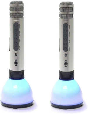 2 PCS Singing Machine Bluetooth Wireless Karaoke Microphone Handheld w/Speaker 2 PCS Singing Machine Bluetooth Wireless Karaoke Microphone Handheld w/Speaker
