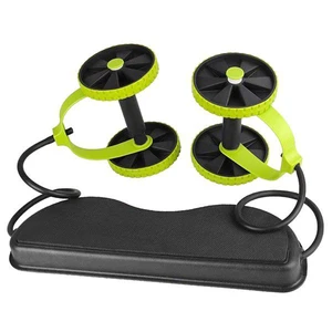 Ab Roller Wheel w/ Resistance Bands & Knee Pad Core Workout Trainer Ab Roller Wheel w/ Resistance Bands & Knee Pad Core Workout Trainer