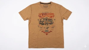 Von Dutch Men's "No Excuses" Short Sleeve Crew Neck T-Shirt Yellow, L Von Dutch Men's "No Excuses" Short Sleeve Crew Neck T-Shirt Yellow, L
