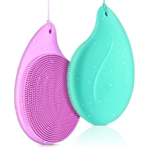 2 PCS Soft Silicone Face Cleansing Massaging Scrubber Exfoliator Brush 2 PCS Soft Silicone Face Cleansing Massaging Scrubber Exfoliator Brush