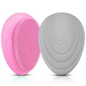 2pcs Silicone Facial Cleansing Soft Massaging Brush Face Massager & Storage Case 2pcs Silicone Facial Cleansing Soft Massaging Brush Face Massager & Storage Case