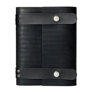 Notebook Journal From Recycled Tires 240 Blank Pages Vegan Straps 8X6 - Charcoal Notebook Journal From Recycled Tires 240 Blank Pages Vegan Straps 8X6 - Charcoal
