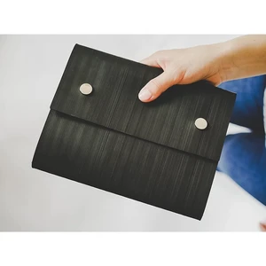 Notebook Journal From Recycled Tires 240 Blank-Vegan Leather Straps 7X5 - Chrome Notebook Journal From Recycled Tires 240 Blank-Vegan Leather Straps 7X5 - Chrome