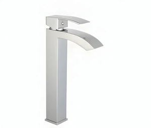Eisen Home 12" Single Handle Single Hole Vessel Bathroom Sink Faucet Polished Eisen Home 12" Single Handle Single Hole Vessel Bathroom Sink Faucet Polished