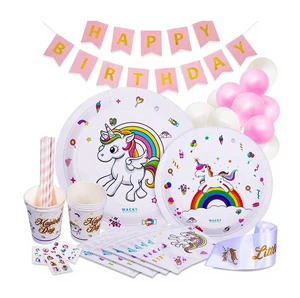 Unicorn Birthday Party Supplies 116 Pc Set Plates Cups Napkins Balloons Banner Unicorn Birthday Party Supplies 116 Pc Set Plates Cups Napkins Balloons Banner